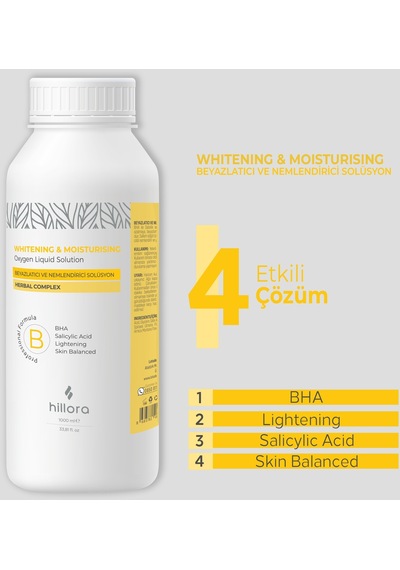 Hillora Bha Beyazlatıcı ve Nemlendirici Solüsyon 1 L + C Gözenek Temizleyici Solüsyon 1 L