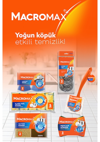 Macromax Handy Sünger Büyük Gözenekli Temizlik Süngeri
