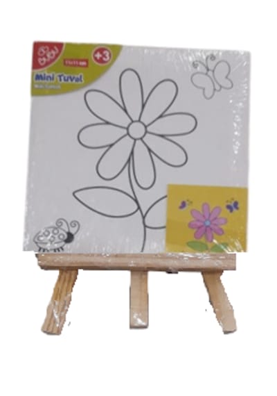 Bu-bu Çerçeveli Tuval Standı Mini 11x11 Cm Çiçek