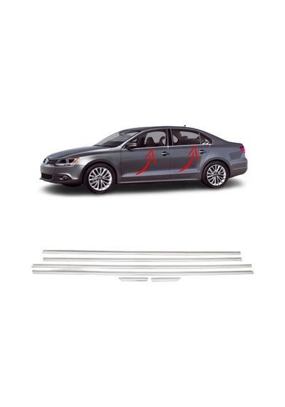 S-Dizayn  Volkswagen Jetta Krom Cam Çıta 6 Prç. 2011 ve Üzeri