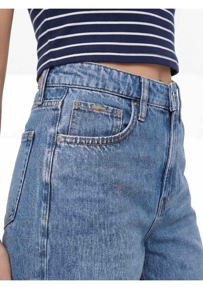 LOFT Wide Leg Regular Fit Kadın Pantolon Lf2037068 Q1.v1 Denim