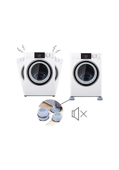 Kyrotech Omlıfe 4'lü Kauçuk Titreşim Önleyici Makine Ayağı Pedi, Çamaşır Makinesi Kaydırmaz Sabitleyici Stope