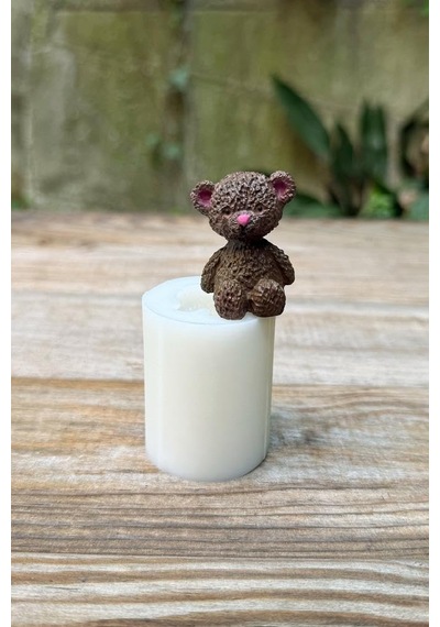 Tüylü Ayı Mini Silikon Mum Kalıbı Diğer