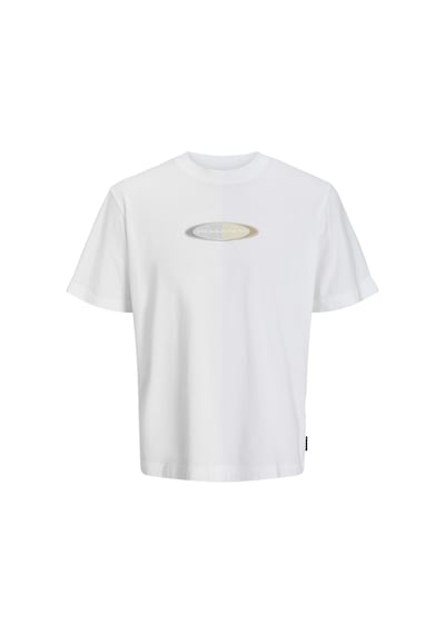 Jack & Jones Erkek T Shirt 12273880 Beyaz Beyaz