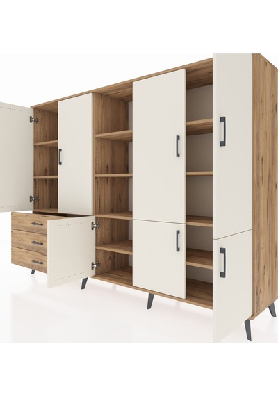 Hyperion Dolap 11 Raflı 3 Çekmeceli 7 Kapaklı 220x44x163 Çam-ayta Çam-aytaşı/çam Hyperion Dolap 11 Raflı 3 Çekmeceli 7 Kapaklı 220x44x163 Çam-ayta Çam-aytaşı/çam