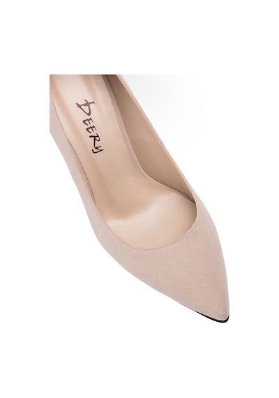 Deery Bej Rengi Süet Kadın Stiletto Bej