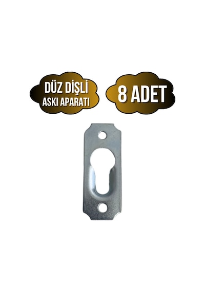 Tablo Ve Çerçeve Askı Demiri Dişli Askı Aparatı Metal Boy:40mm En:15mm 8 Adet Krom
