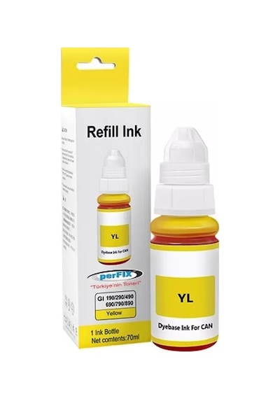 Cgı-490y - Sarı Şişeli 790 - 190 -  Mürekkep 70ml  Canon Uyumlu