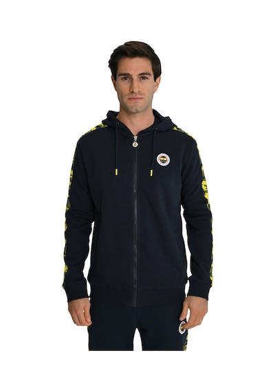 Fenerium Fenerbahçe Lacivert Tribün Lazer Baskılı Kamuflaj Detaylı Erkek Sweatshirt Lacivert