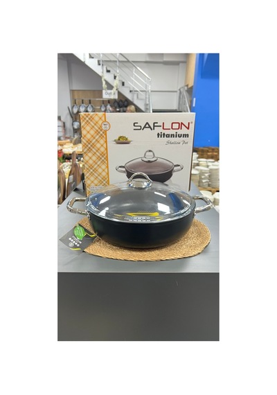 Safinox 30 Cm Karnıyarık Titanyum Tencere Siyah - 673011915 Siyah