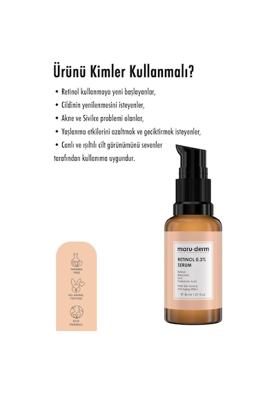 Maruderm Retinol %0.3 Cilt Yenileyici Bakım Serumu 30 Ml