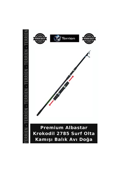 Premium Albastar Krokodil 2785 Surf Olta Kamışı Balık Avı Doğa 360cm