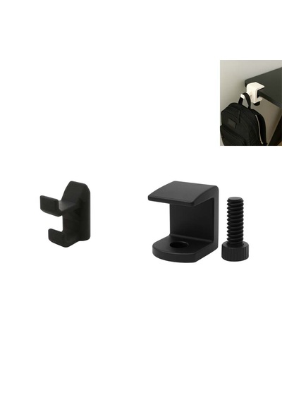 Siyah Renk Özel 3d Baskı 2'li Askı Çanta Ceket Vb. Askısı Modüler Masa Düzenleyici Tak Çıkar Düzenleyici Ebat: 2,8 Cm X 5,2 Cm