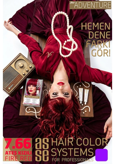Asse Adventure Set Saç Boyası 7.66 Ateş Kızılı