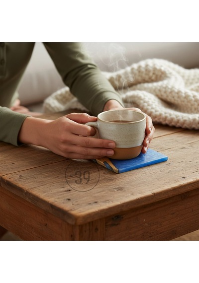 Ceviz & Turkuaz Epoksi Bardak Altlığı Seti 6 Lı, El Yapımı Ceviz Ahşap, 12x12 Cm, Modern & Şık Tasarım Turkuaz
