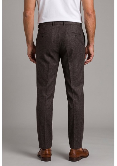 Bisse Vizon Regular Fit Modern Yün Klasik Flanel Pantolon Ppnk23k23201 D08 VİZON