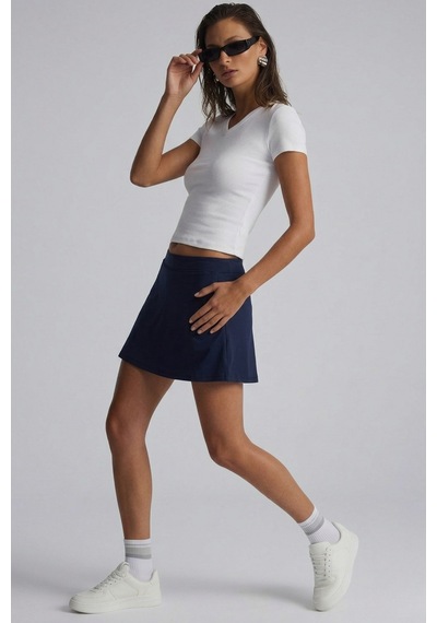 Soft&Basic Kadın Curve Büyük Beden Scuba Kumaş Sporcu Taytlı Şort Etek - Tenis Eteği Lacivert Soft&Basic Kadın Curve Büyük Beden Scuba Kumaş Sporcu Taytlı Şort Etek - Tenis Eteği Lacivert