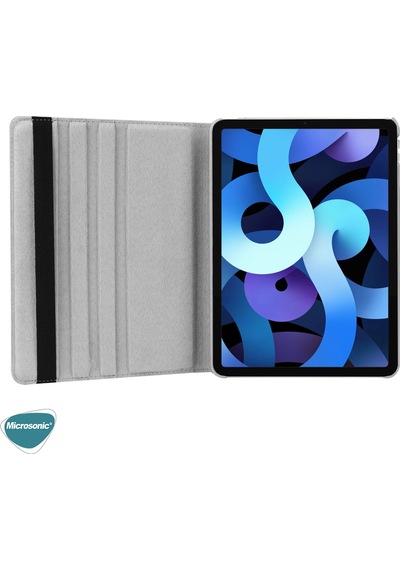Microsonic Apple Uyumlu iPad Air 11 2025 Kılıf A3266-a3267 360 Rotating Stand Deri Tablet Kılıfı