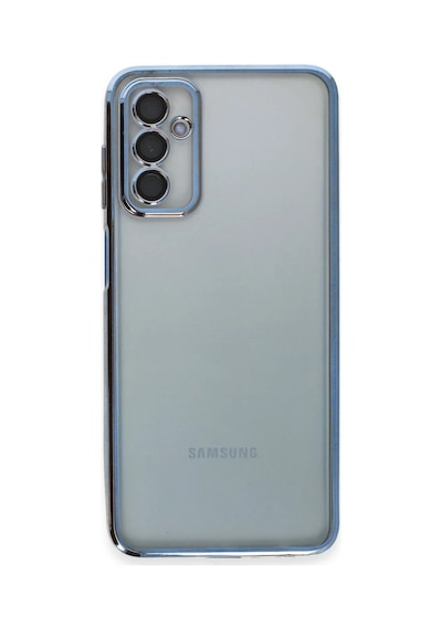 Samsung Galaxy M23 Uyumlu Kılıf Lensli Silikon - Açık Mavi