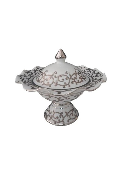 Kütahya Porselen Hanedan Şekerlik 22 cm Dekor No:3678 Platin
