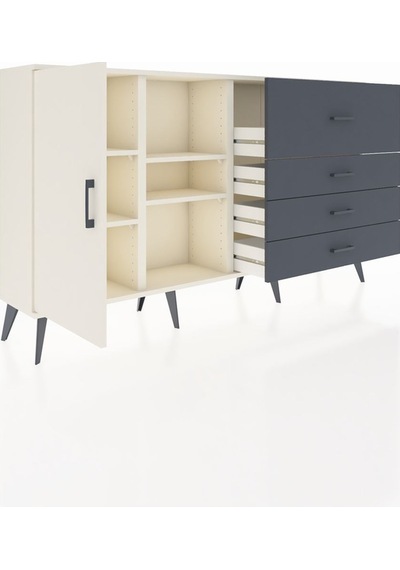 Arges Konsol 4 Raflı 4 Çekmeceli Tek Kapaklı 176x30x99 Aytaşı-aytaşı/antrasit Aytası/antrasıt - Aytası Arges Konsol 4 Raflı 4 Çekmeceli Tek Kapaklı 176x30x99 Aytaşı-aytaşı/antrasit Aytası/antrasıt - Aytası