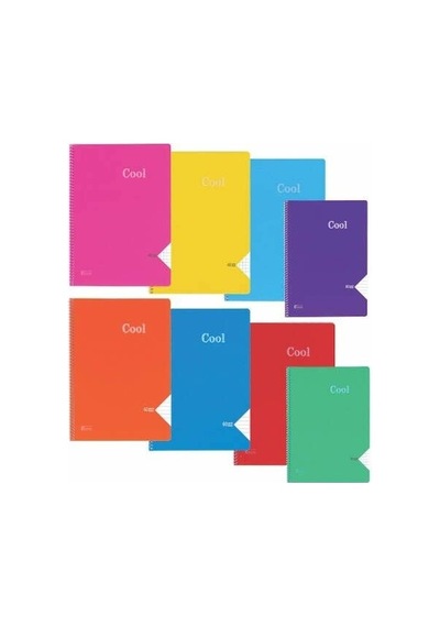 Keskin A4 60 Yp.çizgili Pp Kp.spiralli Cool Defter Çok Renkli