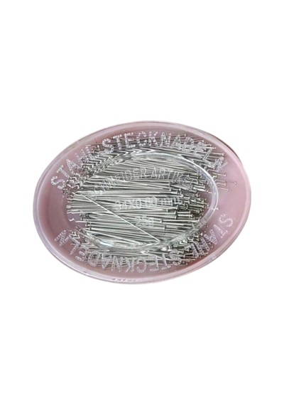 Çelik İğne Pembe Oval Kutuda 25 Gr