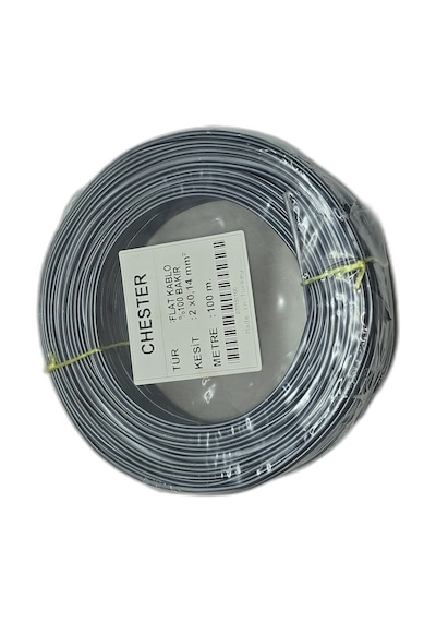 100 Metre Tam Bakır Telefon Kablosu 2x0.14mm Flat Köken Kablo Adsl Modem İnternet Hattı Kablosu
