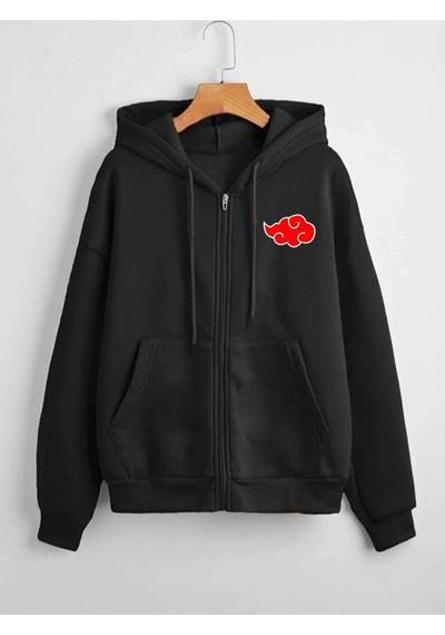 Startmore Relax&basic Unisex Baskılı Kapüşonlu Fermuarlı Sweatshirt Siyah Siyah Startmore Relax&basic Unisex Baskılı Kapüşonlu Fermuarlı Sweatshirt Siyah Siyah