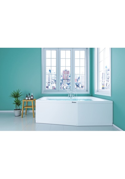 Shower Pentamega Beşgen Özel Küvet 110x130x190