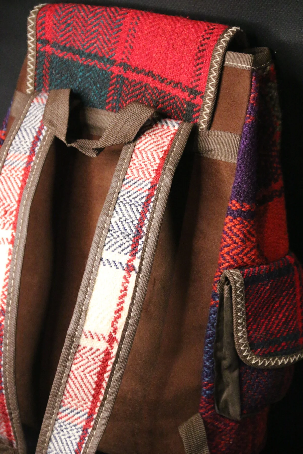 Pujiva Etnik 4cep Sırt Kalite Dokuma Kilim Çanta En 35-boy:40 Cm Karışık/Çok Renkli