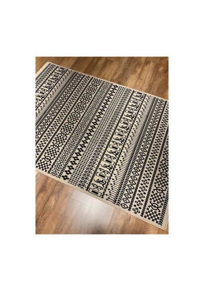 Hattuşa Ht-07 Siyah Krem Halı Çok Renkli