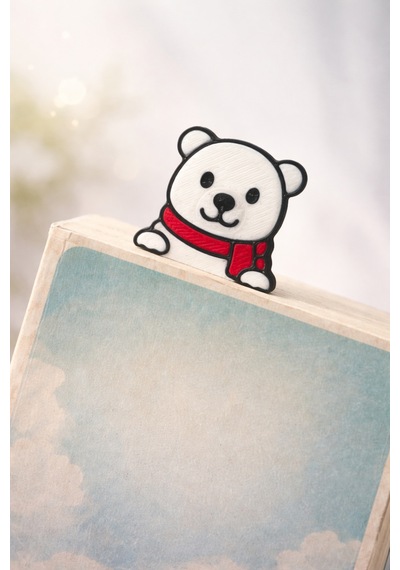 Sevimli Beyaz Ayı Kitap Ayracı Eğlenceli Ve Renkli Okuma Hediyesi Ayı - 787364203