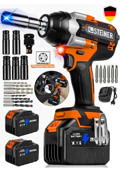 Steiner T 21 V Çelik Şanzuman 1600 Nm Akülü Somun Bijon Sökme Takma Sıkma Makinesi Matkap Vidalama Kömürsüz