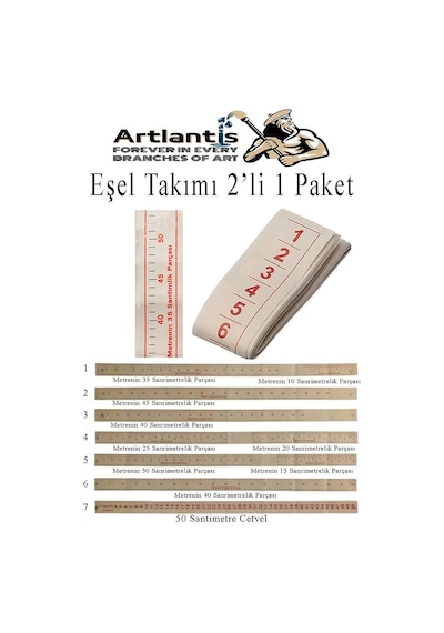 Eşel Takımı 2 Li 1 Paket Eşel Cetveli 7 Parça Kağıttan Cetvel Dikişi Cetveli Ölçekli Mezura Moda Tasarım Beyaz