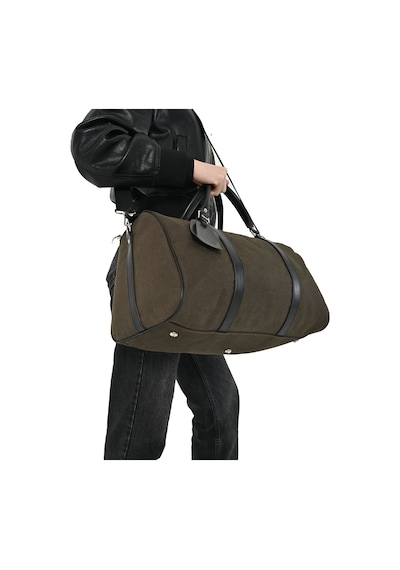 My Free Bag Gk Kanvas Unisex İş, Seyehat, Spor İçin El Çantası / Valizi Haki Siyah Haki - Siyah