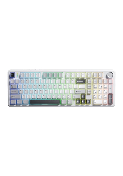 Aula F99 Pro 3 Modlu Rgb Hot Swap Mekanik Star Vector Switch Kablosuz Makrolu Klavye Gri