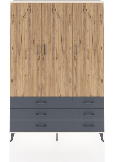 Arges Dolap 5 Raflı 6 Çekmeceli Tek Askılı 132x30x195 Aytaşı-çam/antrasit Atlas Çam/antrasıt Arges Dolap 5 Raflı 6 Çekmeceli Tek Askılı 132x30x195 Aytaşı-çam/antrasit Atlas Çam/antrasıt