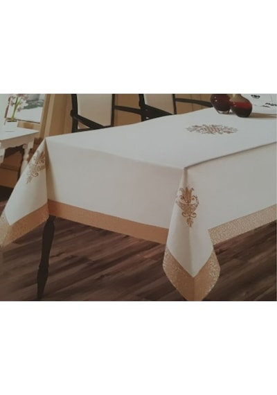 Dertsiz Lale Şeritli Leke Tutmayan Masa Örtüsü