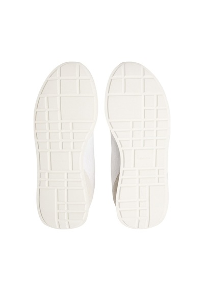Calvin Klein Kadın Retro Runner Laceup Aop Nyl Ayakkabı Hw0hw0299505z Beyaz