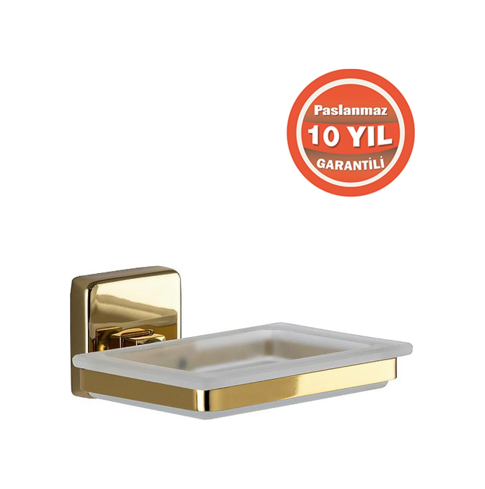 Çelik Banyo Paslanmaz Pirinç Montajlı Kumru Sabunluk Altın Gold