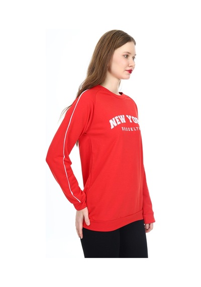 Kadın Sweatshirt Şerit Garnili 0154mvng 001