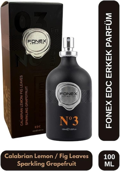 Fonex No:3 Edc Erkek Parfüm 100 Ml Calabrian Lemon & Fig Leaves Amber Çiçeksi
