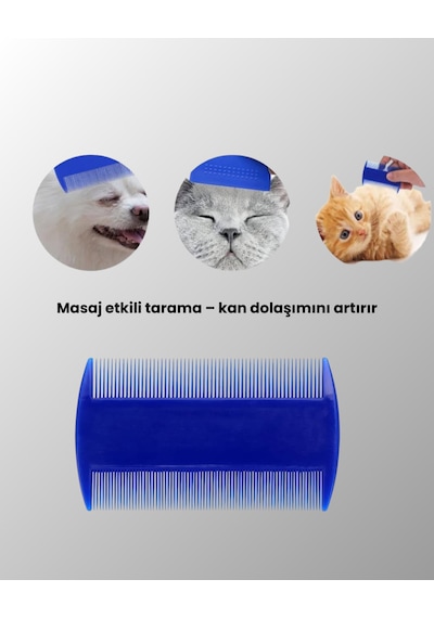 Kedi, Köpek Ve Küçük Hayvanlar İçin 4 Parça Ergonomik Tarak Takım