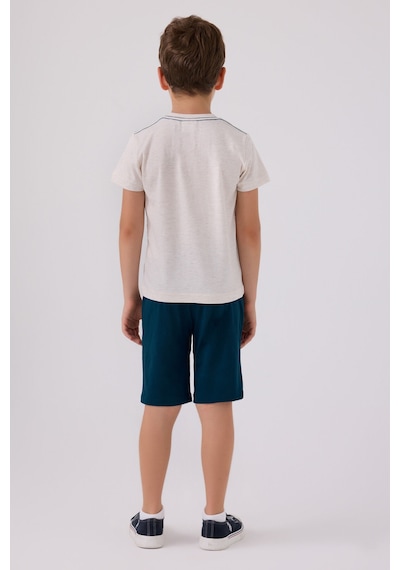 U.S. Polo Assn. U.s. Polo Assn Erkek Çocuk Krem Bermuda Takım Krem