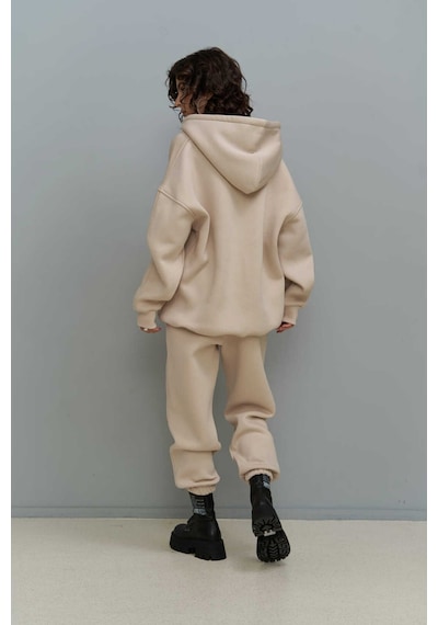 Mai Collection Mai Studios Co. Mai Studios Co. Minimal Baskı Kadın Eşofman Takımı - Kemik Rengi Bej Mai Collection Mai Studios Co. Mai Studios Co. Minimal Baskı Kadın Eşofman Takımı - Kemik Rengi Bej