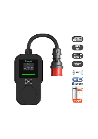 Truwatt Ztv501 22kw Taşınabilir Wallbox Elektrikli Araç Şarj Cihazı 32a/380v