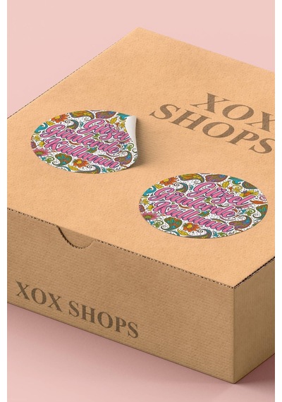 Pembe Güzel Günlerde Kullanın Sticker 3x3cm St2170 Çok Renkli