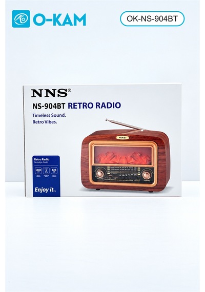 O-kam Ok-ns-904bt Şömine Efektli Retro Radyo