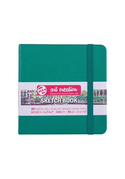Lexroo Eskiz Defteri 80 Yaprak, 12 X 12 Cm, Orman Yeşili